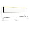 vidaXL Justerbart badmintonn&auml;t 400x103x94-158 cm metall