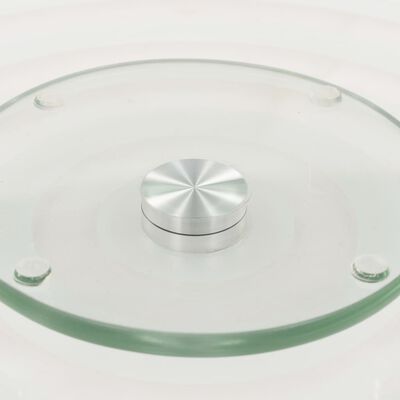 vidaXL Snurrbara serveringsbrickor 2 st transparent 30 cm härdat glas