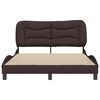 vidaXL Bed Frame without Mattress "Hvar" Dark Brown 140x200 cm Fabric