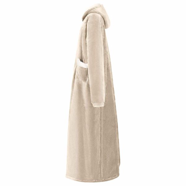 vidaXL Filt-hoodie Beige 130 x 82 cm Fleece och Flanell