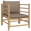 vidaXL Loungegrupp 7 delar taupe dynor bambu
