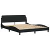 vidaXL Bed Frame without Mattress "Hanko" Black 160x200cm Fabric