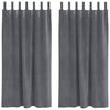 vidaXL M&ouml;rkl&auml;ggningsgardiner 2 pcs Ljusgr&aring; 140 x 175 cm Sammet