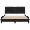 vidaXL Bed Frame without Mattress Black 140x190 cm Fabric