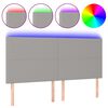 vidaXL S&auml;nggavel LED ljusgr&aring; 160x5x118/128 cm tyg