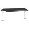 vidaXL Frist&aring;ende markis 6 x 3 m Polyester Antracit