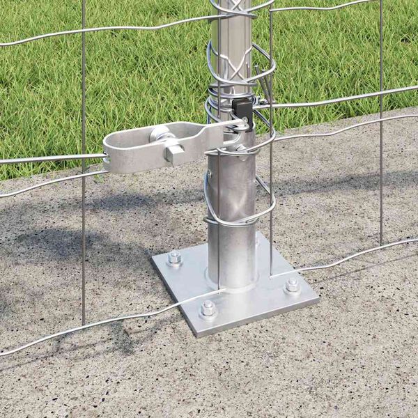 vidaXL Staket med stolpar Silver 0.8 x 25 m Stål