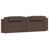 vidaXL Bed Frame "Viana" with LED without Mattress Brown 180x200 cm