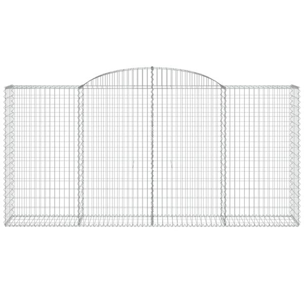 vidaXL Gabioner b&aring;gformade 7 st 300x50x140/160 cm galvaniserat j&auml;rn