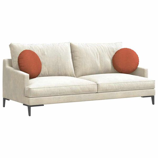 vidaXL Sittkuddar 2 pcs R&ouml;d orange &Oslash; 40 cm Kordread tyg