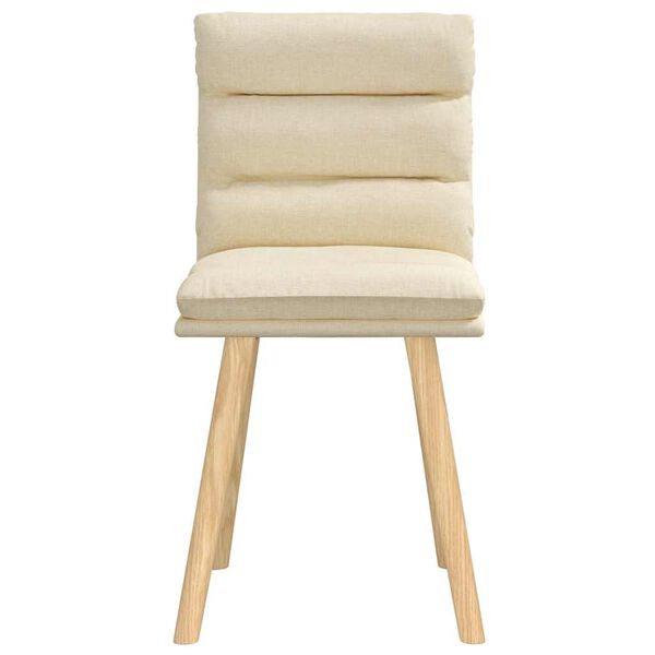 vidaXL Matstolar 2 st gr&auml;ddvit tyg