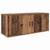 vidaXL V&auml;ggmonterat TV-f&ouml;rr&aring;d 100 x 34,5 x 40 cm Gammalt tr&auml;
