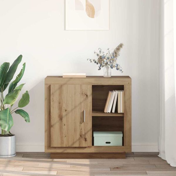 vidaXL Sideboard Artisan Ek 80 x 40 x 75 cm Konstruerat tr&auml;