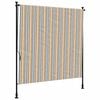 vidaXL Rullgardin utomhus gul och vit 150x270 cm tyg&st&aring;l