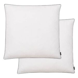 vidaXL Kuddar 2 st dun-/fj&auml;derstoppning l&auml;tt 80x80 cm vit