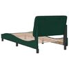 vidaXL Bed Frame without Mattress Dark Green 80x200 cm Velvet