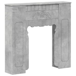 vidaXL Eldstadsram Betonggr&aring; 93 x 20 x 89 cm Konstruerat tr&auml;