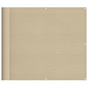 vidaXL Balkongsk&auml;rm beige 90x700 cm 100% polyester oxford