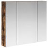 vidaXL Badrumsspegelsk&aring;p R&ouml;kt ek 80 x 14.5 x 70 cm Konstruerat tr&auml;