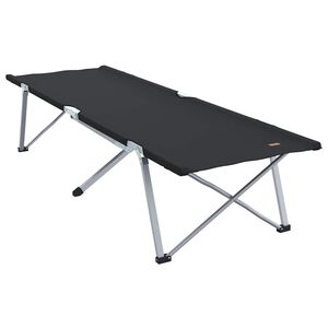 vidaXL F&auml;llbar Camping S&auml;ng Svart 194 x 62,5 x 42,5 cm Oxford och St&aring;l