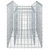 vidaXL Gabion upph&ouml;jd s&auml;ng Silver 100 x 50 x 60 cm Galvaniserat St&aring;l
