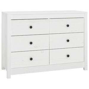 vidaXL Sidosk&aring;p vit 100x40x72 cm massiv furu