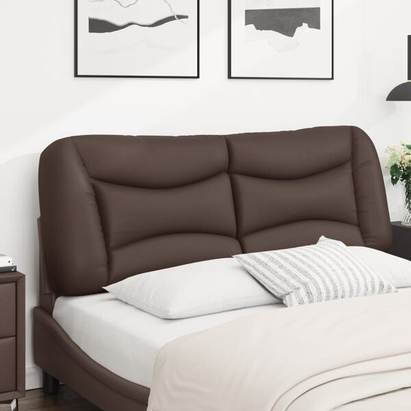vidaXL Headboard Cushion "Hvar" Brown 120 cm Faux Leather