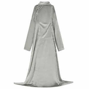 vidaXL Filt-hoodie Gr&aring; F Flanell