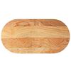 vidaXL Bordsskiva ljusbrun 120x60x4 cm massiv ek oval
