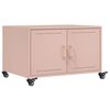 vidaXL Soffbord rosa 68x50x43,5 cm st&aring;l