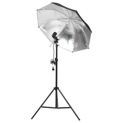 vidaXL Studiobelysning med stativ & paraplyer