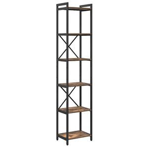 vidaXL Hyllsystem 40 x 30 x 189,5 cm Konstruerat tr&auml; R&ouml;kt ek