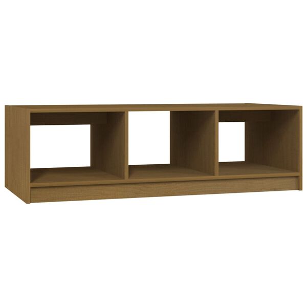 vidaXL Soffbord honungsbrun 110x50x34 cm massiv furu