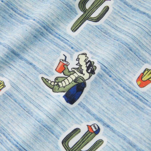 T-shirt för barn blandat blått 104