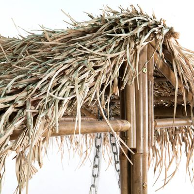 vidaXL 2-sits hammock med palmblad bambu 202 cm