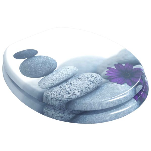 vidaXL Toalettstol Gr&aring; 44 x 38 cm MDF-board