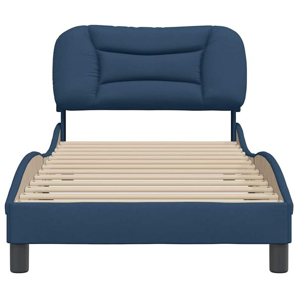 vidaXL Bed Frame without Mattress "Hvar" Blue 90x190 cm Fabric
