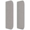 vidaXL Sänggavel med kanter ljusgrå 183x16x78/88 cm tyg