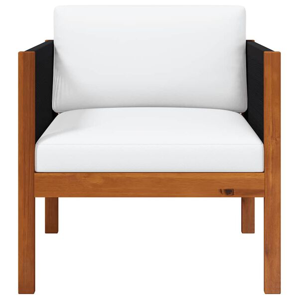 vidaXL Trädgårdsstol med dyna massivt akaciaträ