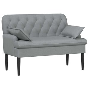 vidaXL Loveseat med knapprapport Ljusgr&aring; 111 x 68 x 80 cm Tyg
