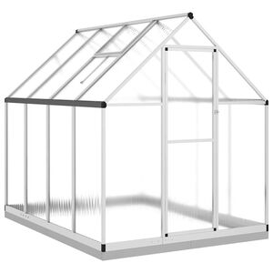 vidaXL V&auml;xthus med ram silver 224x169x202 cm aluminium