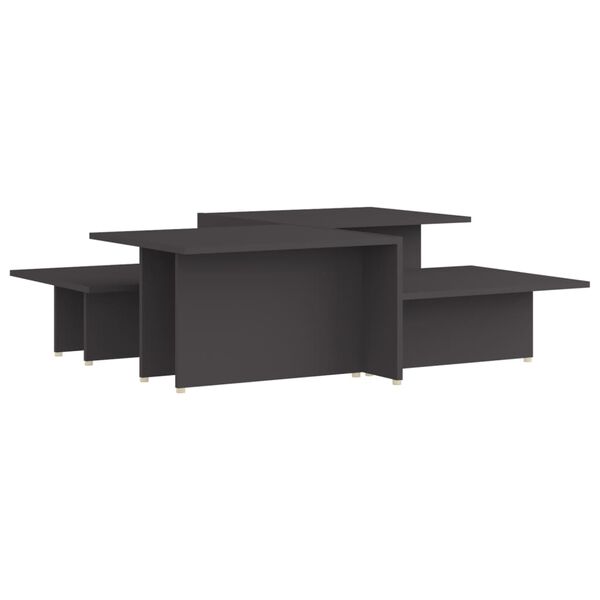 vidaXL Soffbord 2 st gr&aring; 111,5x50x33 cm konstruerat tr&auml;