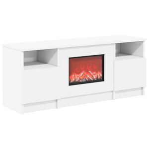 vidaXL Elektrisk eldstad Vit 98 x 28,5 x 40,5 cm Konstruerat tr&auml;