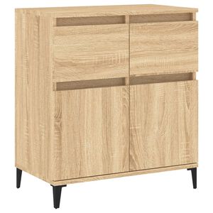vidaXL Byr&aring; sonoma-ek 60x35x70 cm konstruerat tr&auml;