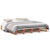 vidaXL S&auml;ngram utan madrass vaxbrun 180x200 cm massiv furu