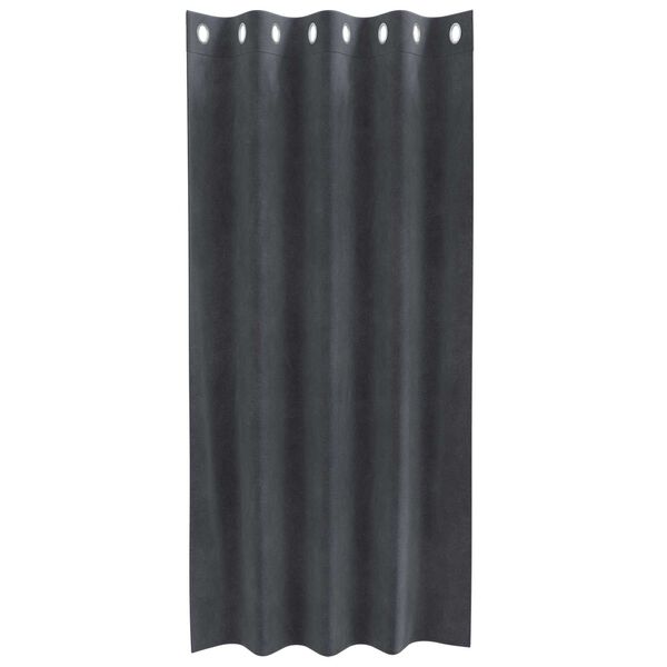 vidaXL M&ouml;rkl&auml;ggningsgardiner 2 pcs Ljusgr&aring; 140 x 175 cm Sammet