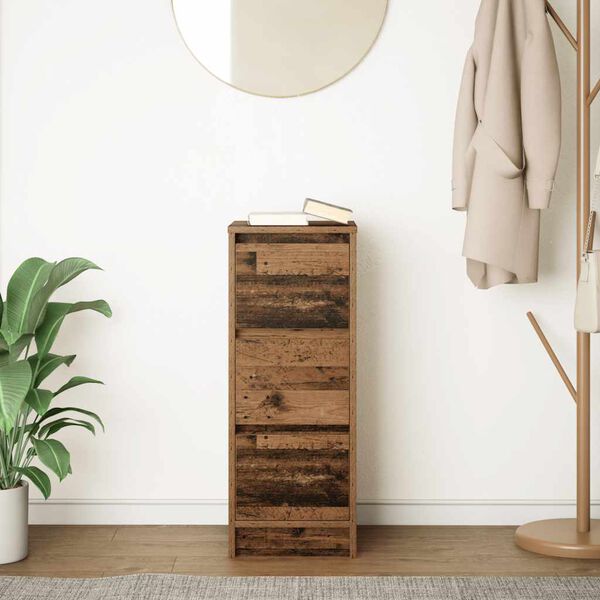 vidaXL Skänk gammalt trä 29,5x34x76 cm konstruerat trä