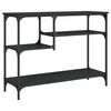 vidaXL Konsolbord med hyllor svart 100x35x75 cm