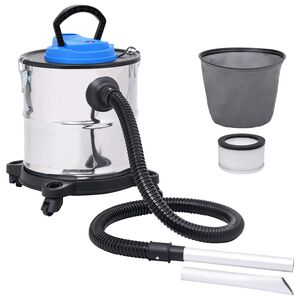 vidaXL Asksug med HEPA-filter 1200 W 20 L rostfritt st&aring;l