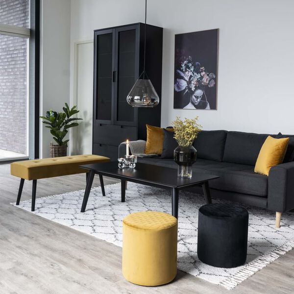 House Nordic B&auml;nk Lyla 35x100x44 cm senapsgul